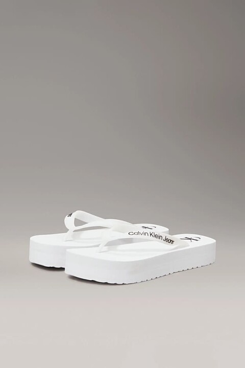 Kadın Ck Platform Plaj Terliği - Beyaz 
