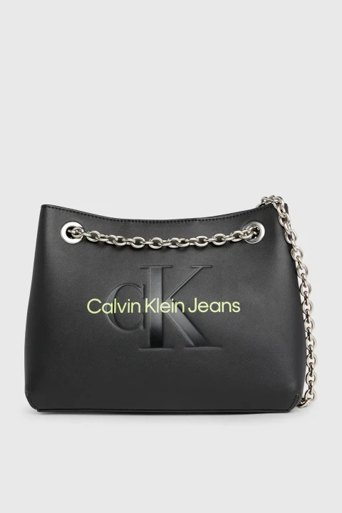 Kadın Ck Sculpted Shoulder Bag24 Mono El Çantası - Siyah 