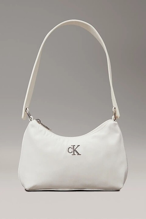 Kadın Ck Sleek Nylon El Ve Omuz Çantası - Beyaz 