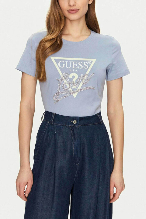 Kadın CN SS Love Triangle T-Shirt - Mavi 