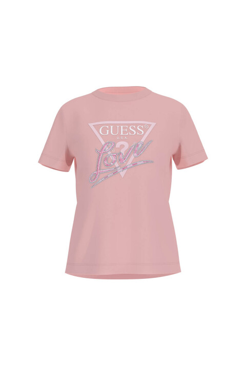 Kadın CN SS Love Triangle T-Shirt - Pembe 