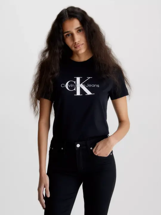 Kadın Core Monologo Regular T-Shirt - Siyah 