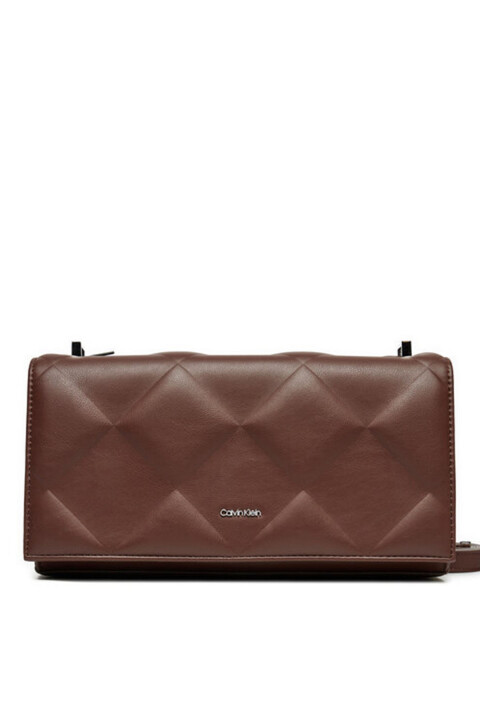 Kadın Dıamond Quılt Conv Omuz Çantası - Kahverengi 