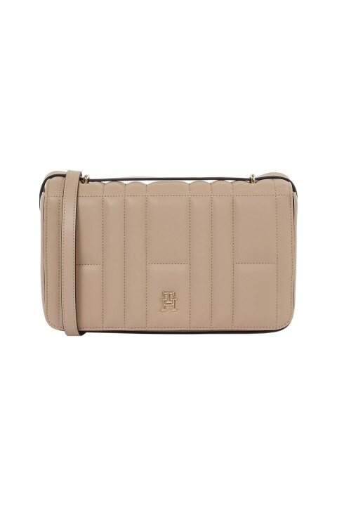 Kadın Dikdörtgen Kapitone Omuz Çantası - Bej 