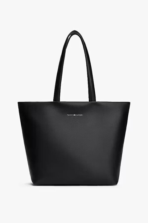 Kadın Dokulu Büyük Boy Tote Omuz Çanta - Siyah 