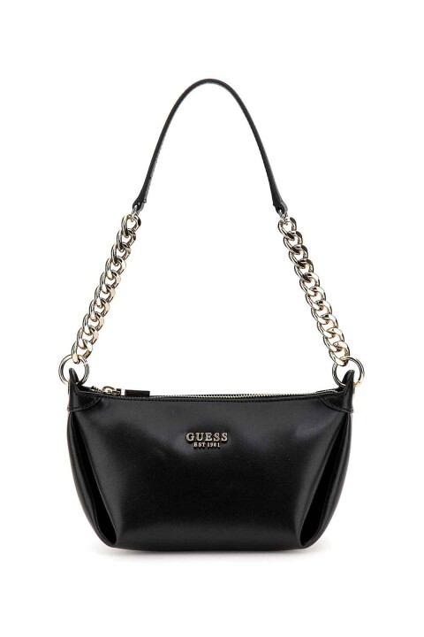 Kadın Eco Evaine Top Fermuarlı Omuz Çantası - Siyah 