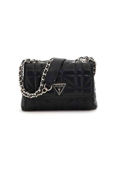 Kadın Edta Mini Convertible Omuz Çantası - Siyah 