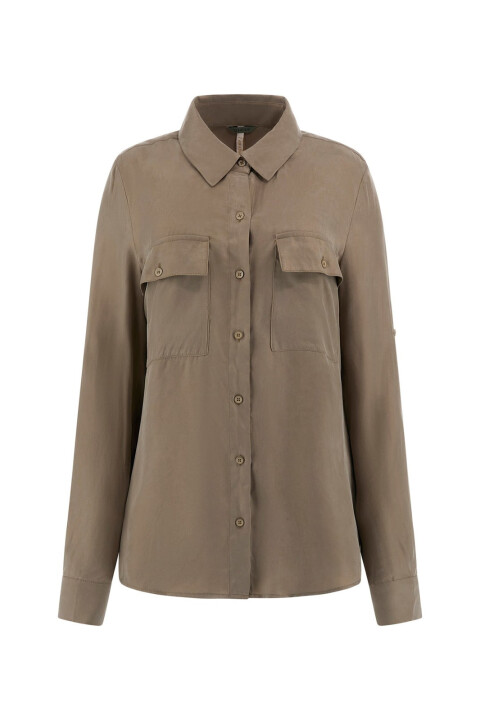 Kadın Enora Dokuma Gömlek - Krem 