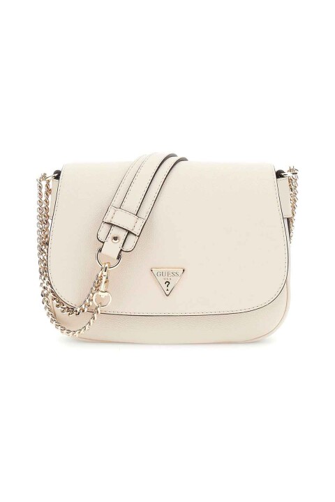 Kadın Fedora Flap Shoulder Bags Omuz Çantası - Krem 