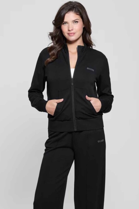 Kadın Gelsey Full Fermuarlı Sweatshirt - Siyah 