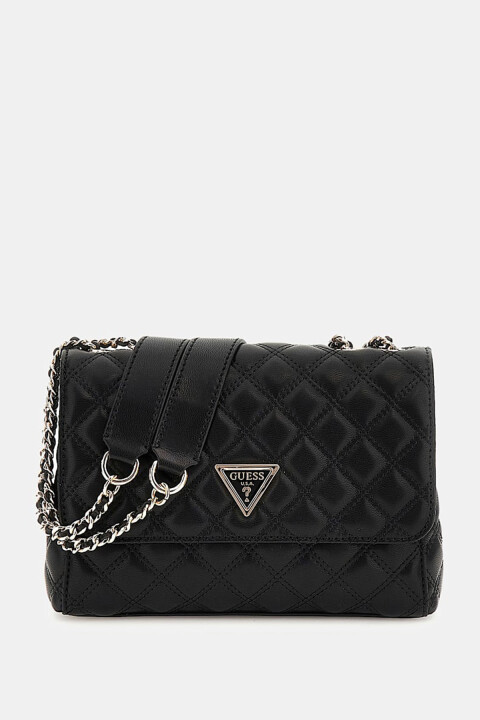 Kadın Gıully 2 Cmprtmnt Omuz Çantası - Siyah - GUESS