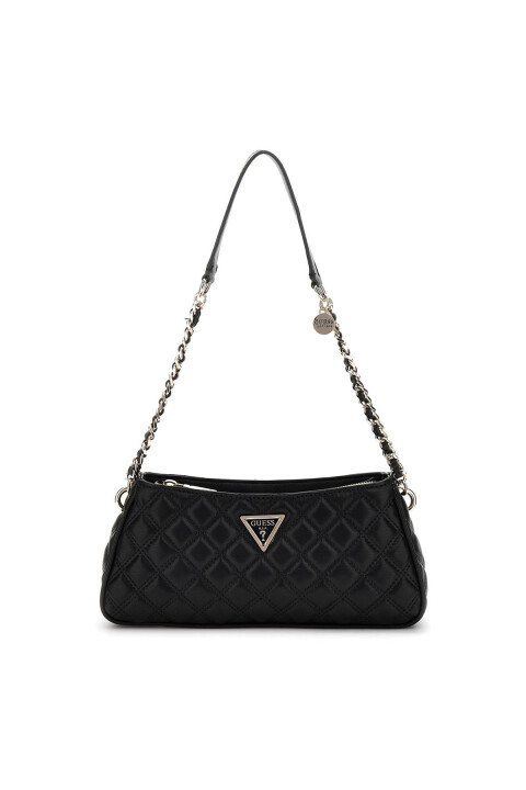 Kadın Giully Top Fermuarlı Omuz Çantası - Siyah 