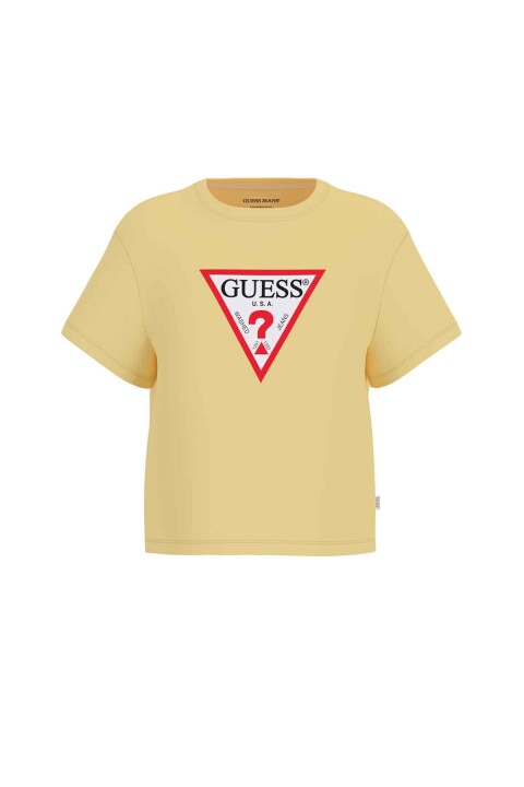 Kadın GJ SS CN Boxy Iconic T-Shirt - Sarı 