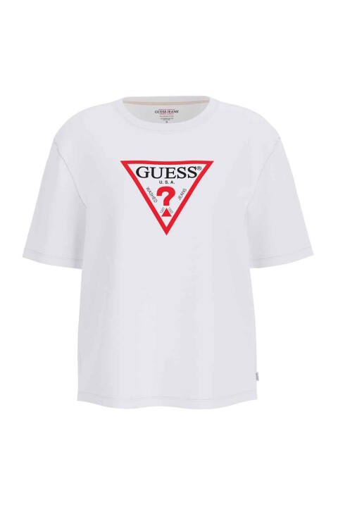 Kadın Gj SS Cn Iconic T-Shirt - Beyaz 