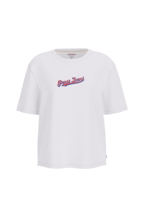 Kadın GJ SS CN OS Curved T-Shirt - Beyaz 