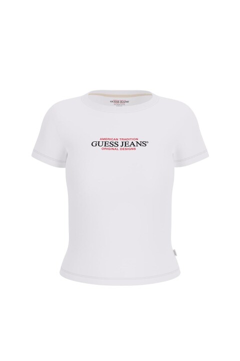 Kadın GJ SS Cn Slim American T-Shirt - Beyaz 