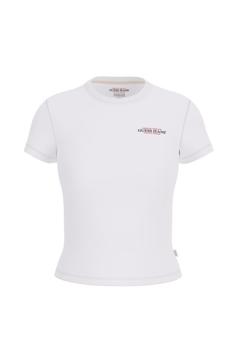 Kadın GJ SS Cn Slim Mini T-Shirt - Beyaz 