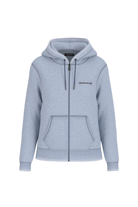 Kadın GJ Zip Hood Regular Mini Sweatshirt - Açık Mavi 