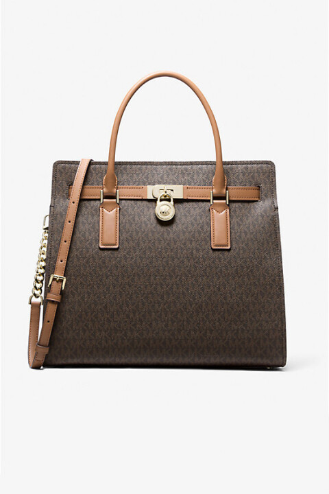 Kadın Hamilton Moderne Büyük Boy Desenli El ve Omuz Çantası - Kahverengi 