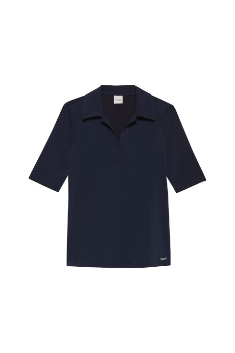 Kadın HS CREPE JERSEY POLO Yaka T-Shirts – Lacivert 