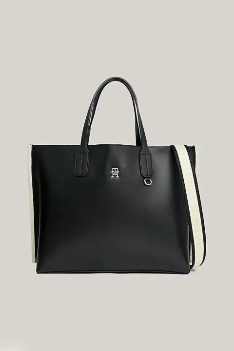 Kadın Iconıc Tommy Satchel El Ve Omuz Çantası - Siyah 