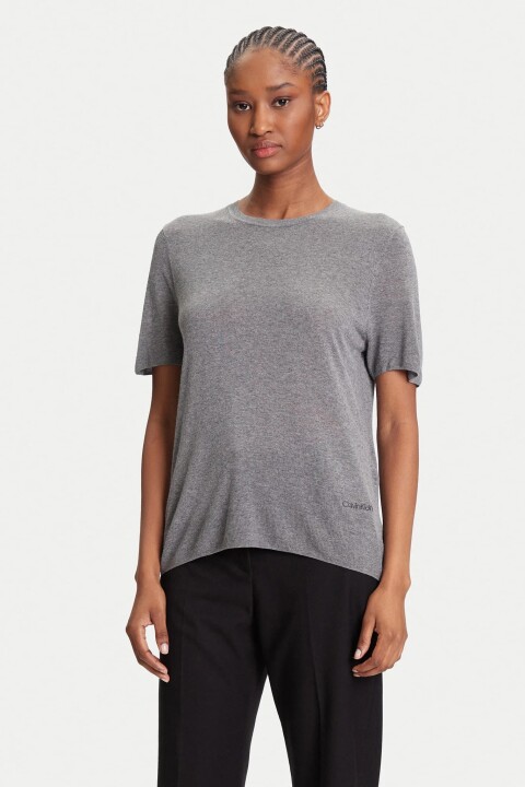 Kadın İnce Dokulu Viskoz Triko - Gri 