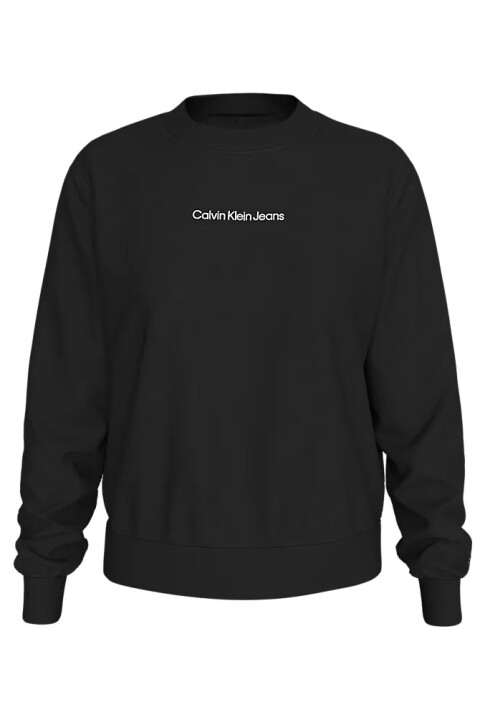 Kadın Instıtutıonal Crew Neck Sweatshirt-Siyah 