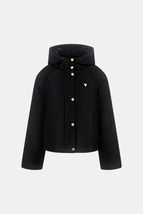 Kadın Jacke Relaxed Fit Kapüşonlu Şişme Mont - Siyah 