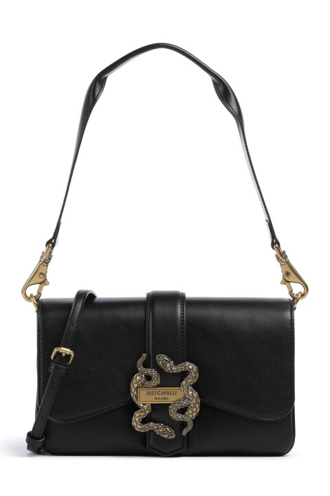 Kadın Jc Style 8 İconic Yılan Logo Omuz Çanta - Siyah 