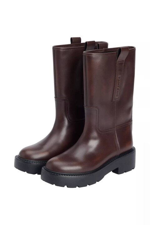 Kadın Kalın Tabanlı Bot - Kahverengi 