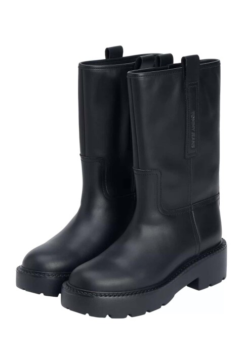 Kadın Kalın Tabanlı Bot - Siyah 