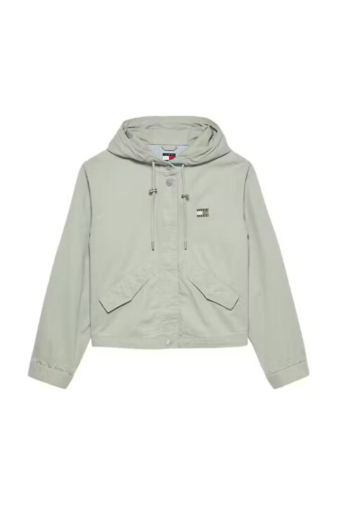 Kadın Kapüşonlu Pamuklu Ceket - Açık Yeşil 