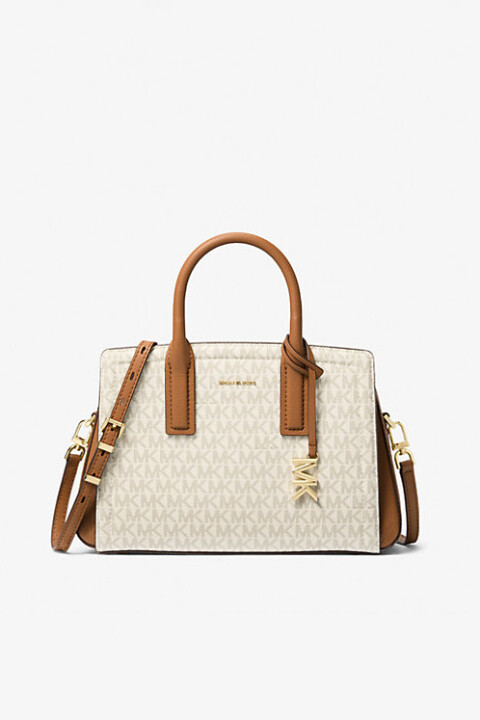 Kadın Laila Küçük İmzalı Logolu Çanta - Krem 