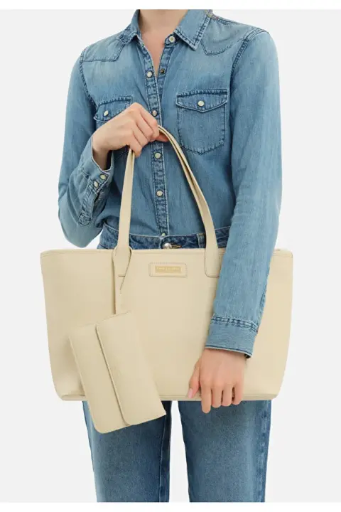 Kadın Omuz Çantası - Krem 