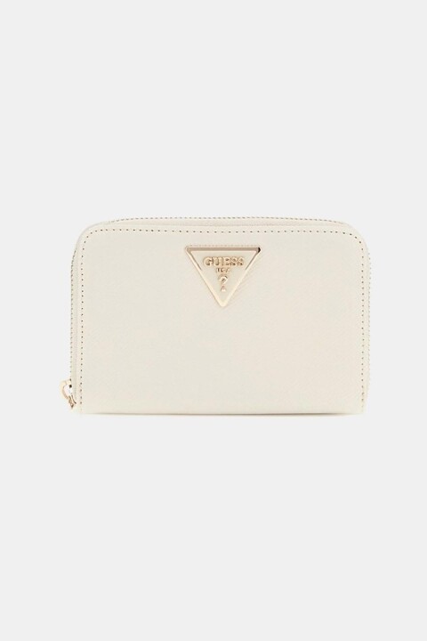 Kadın Laurel Saffiano Küçük Boy Cüzdan - Krem 