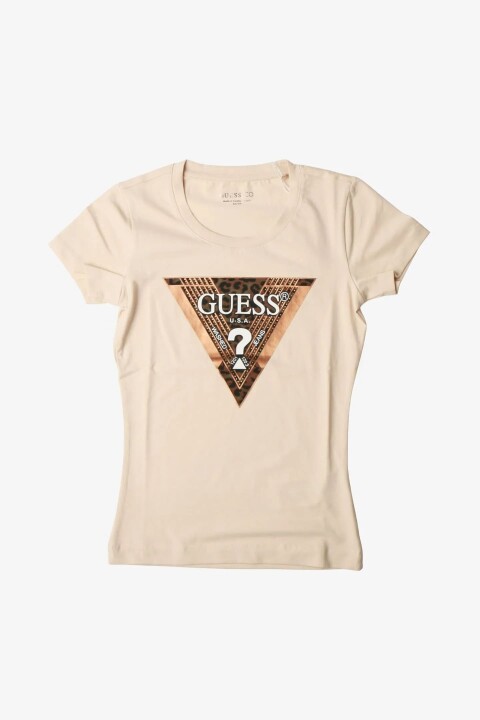 Kadın Leo Slim Fit T-Shirt - Krem 