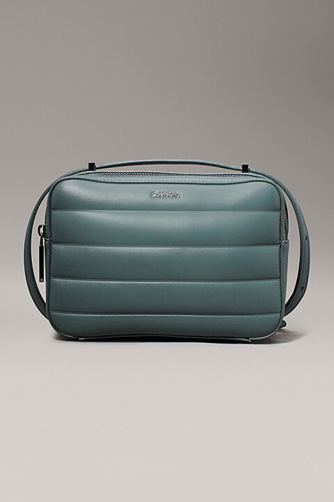 Kadın Line Quilt Camera Çanta - Yeşil 