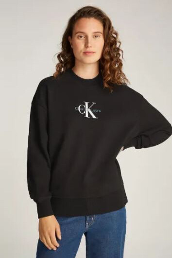 Kadın Logolu Sweatshirt - Siyah 