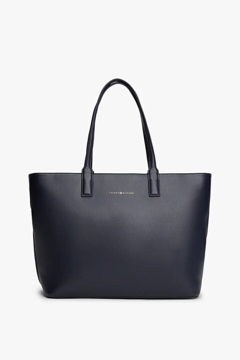 Kadın Logotape Tote Omuz Çanta - Lacivert 