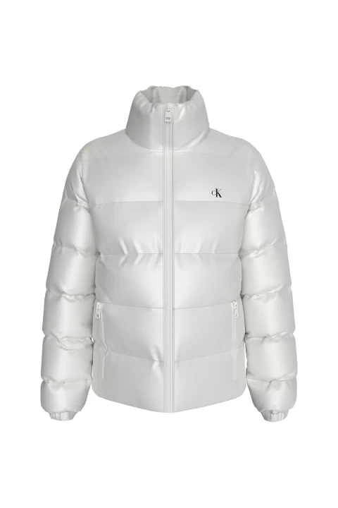 Kadın Lw Padded Fıtted Şişme Mont-Beyaz 