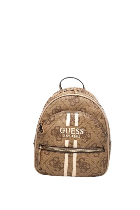 Kadın Manhattan II Çizgili Monogram Desenli Sırt Çantası - Kahverengi 