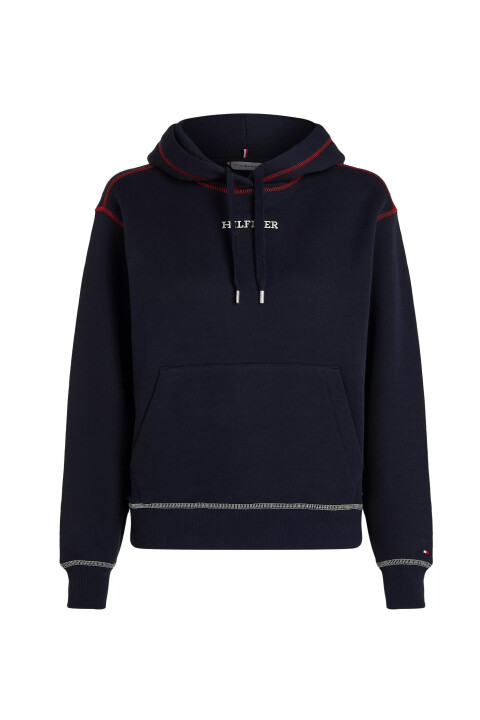 Kadın Mdrn Reg Gbl Stp Hoodıe Sweatshirt-Lacivert 