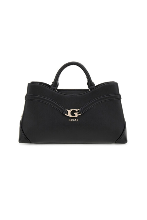 Kadın Metal Aksesuarlı Kanat Detaylı El Çantası - Siyah 