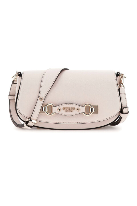 Kadın Metal Aksesuarlı Omuz Çantası - Krem 