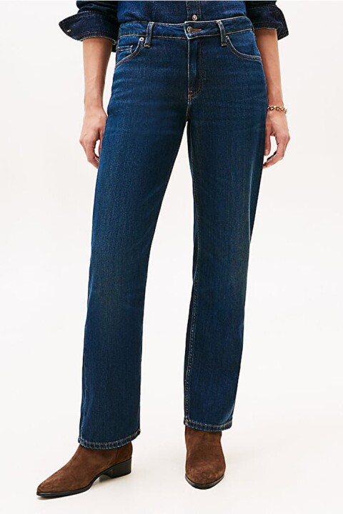 Kadın Milo Yüksek Bel Düz Paça Jean Pantolon - Mavi 