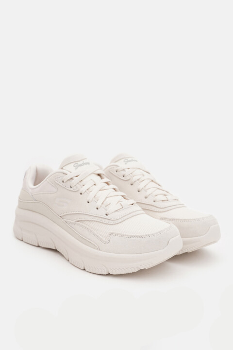 Kadın Modern D'Lux Kalın Tabanlı Sneaker - Krem 