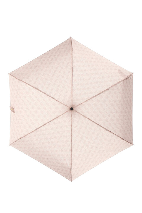 Kadın Monogram Desenli Katlanabilir Şemsiye - Pembe 