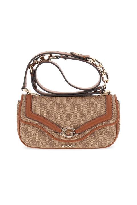 Kadın Monogram Desenli Omuz Çantası - Kahverengi 