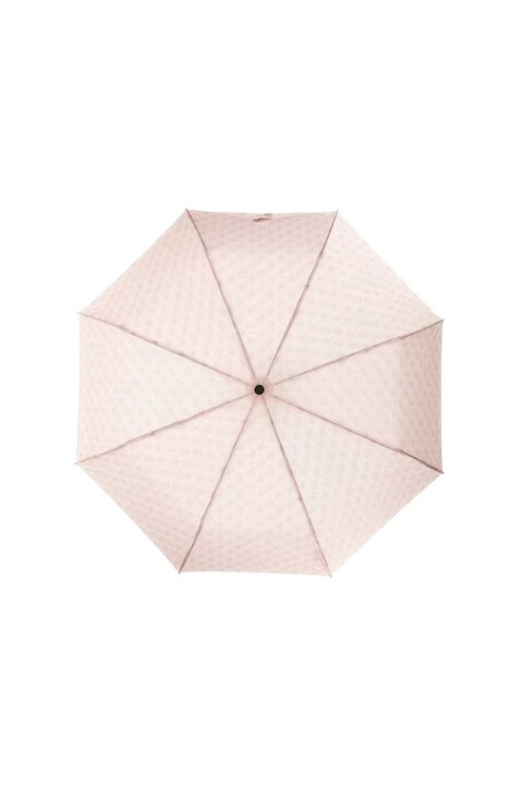 Kadın Monogram Desenli Otomatik Katlanır Şemsiye - Pembe 