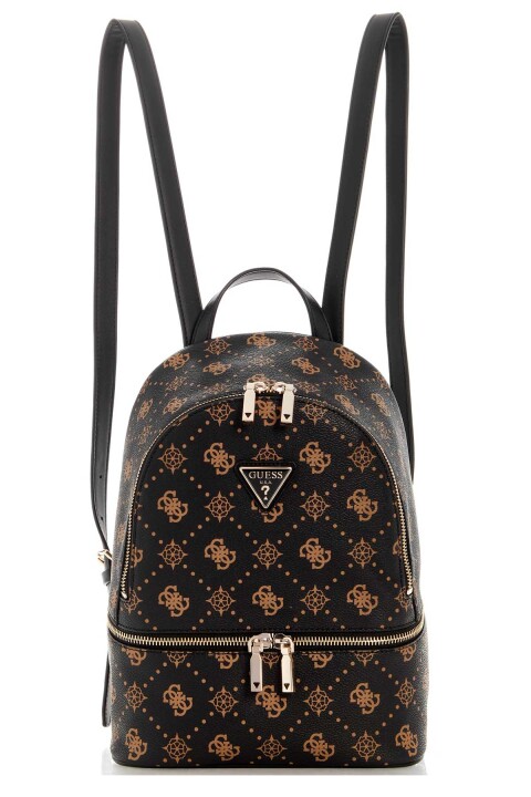 Kadın Monogram Desenli Sırt Çantası - Kahverengi 